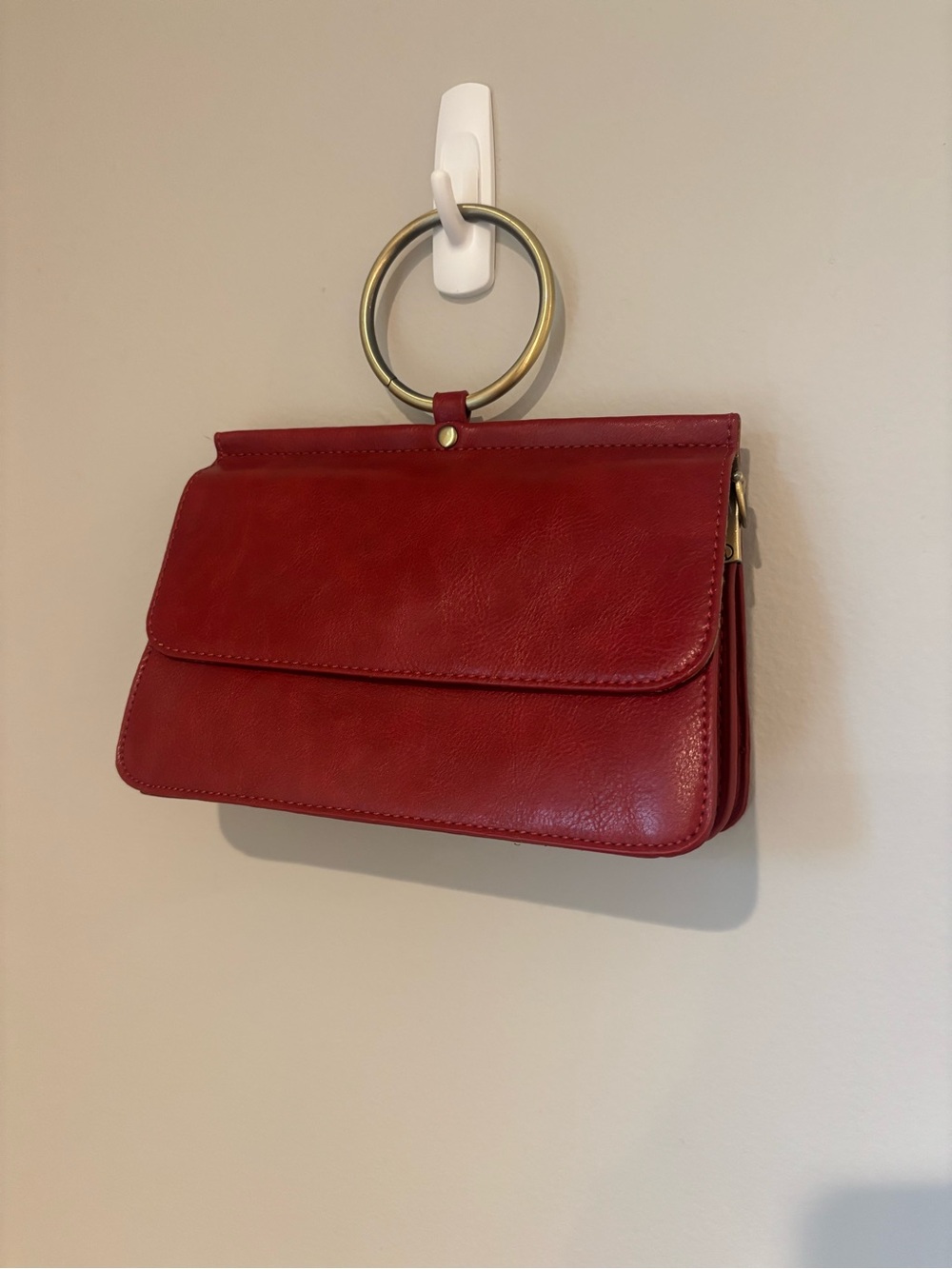 Joy Susan Red Ring Handle Crossbody Bag — Boho Strap, 3-Way Wear, Never Used!